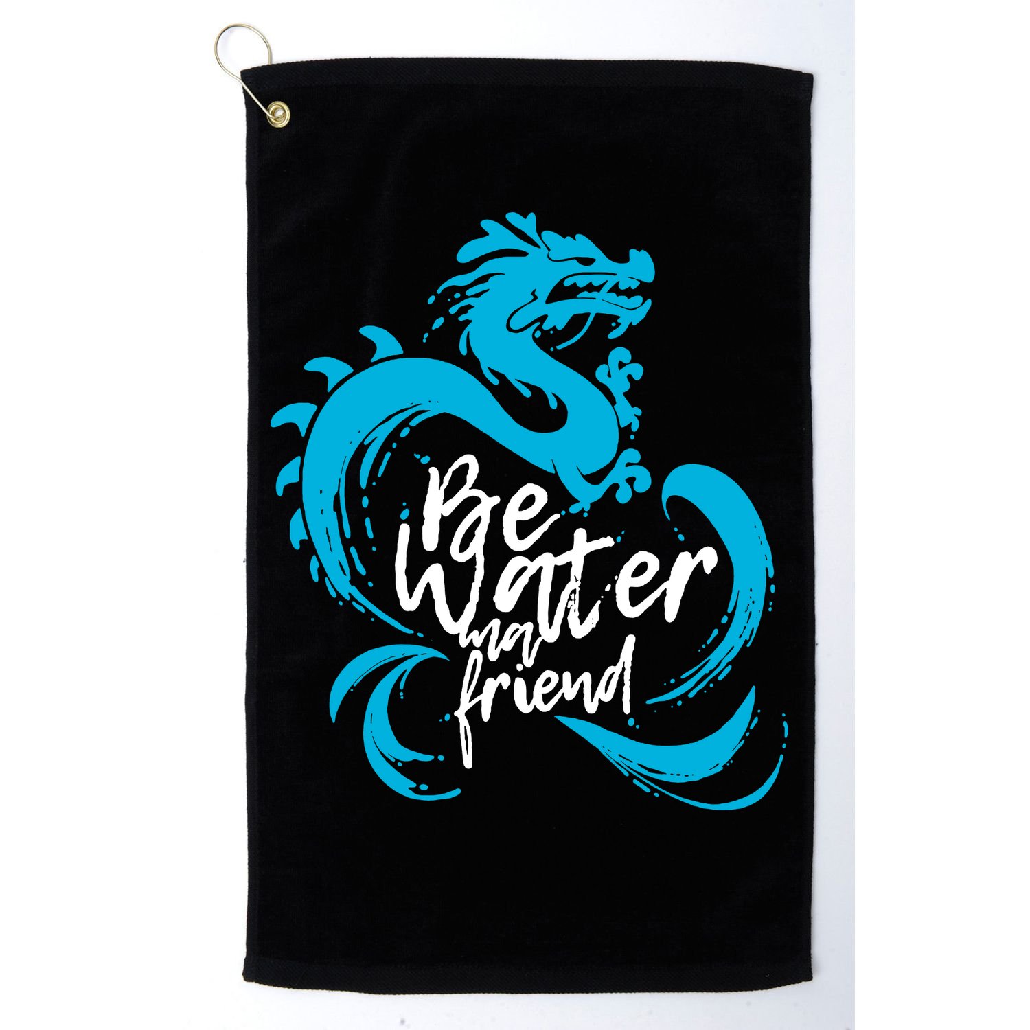 Be Water My Friend Water Dragon Golf Towel