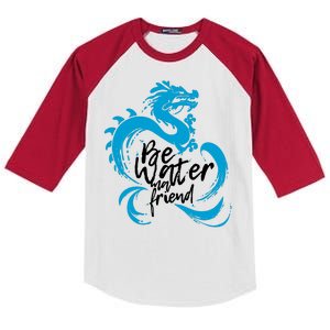 Be Water My Friend Water Dragon Kids Colorblock Raglan Jersey