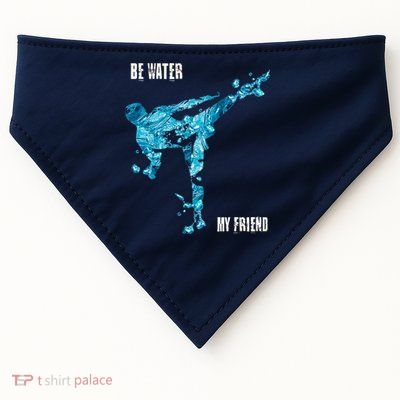 Be Water My Friend Ripple Quote USA-Made Doggie Bandana