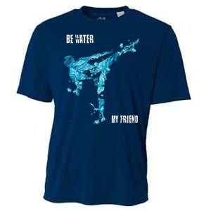 Be Water My Friend Ripple Quote Cooling Performance Crew T-Shirt