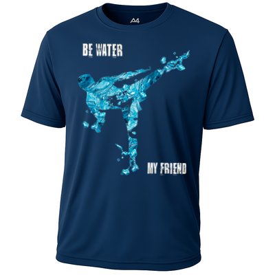 Be Water My Friend Ripple Quote Performance Shirt