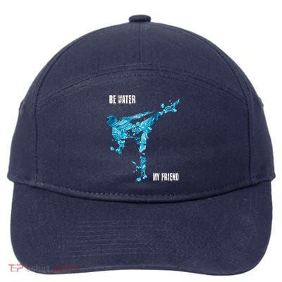 Be Water My Friend Ripple Quote 7-Panel Snapback Hat
