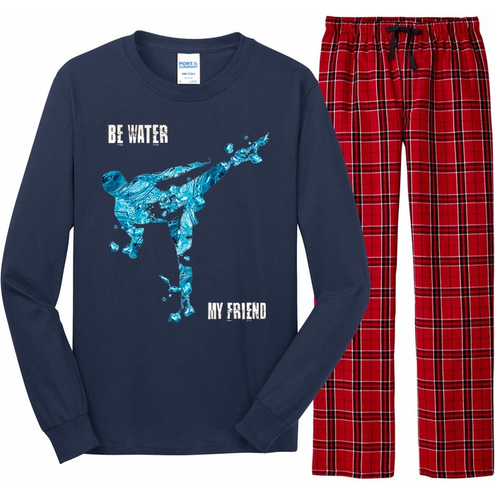 Be Water My Friend Ripple Quote Long Sleeve Pajama Set