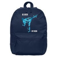 Be Water My Friend Ripple Quote 16 in Basic Backpack