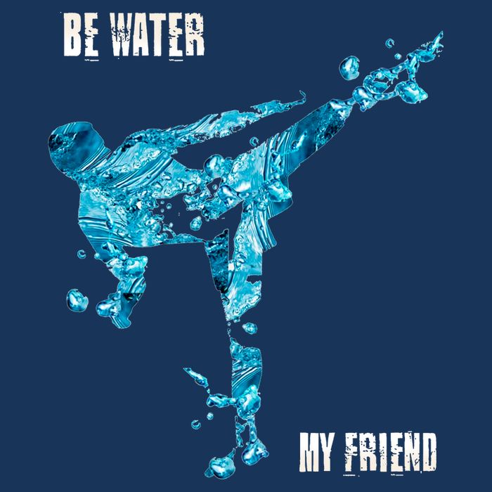 Be Water My Friend Ripple Quote 16 in Basic Backpack