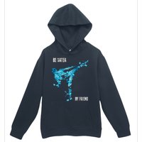 Be Water My Friend Ripple Quote Urban Pullover Hoodie