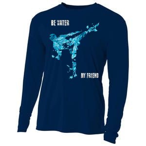 Be Water My Friend Ripple Quote Cooling Performance Long Sleeve Crew