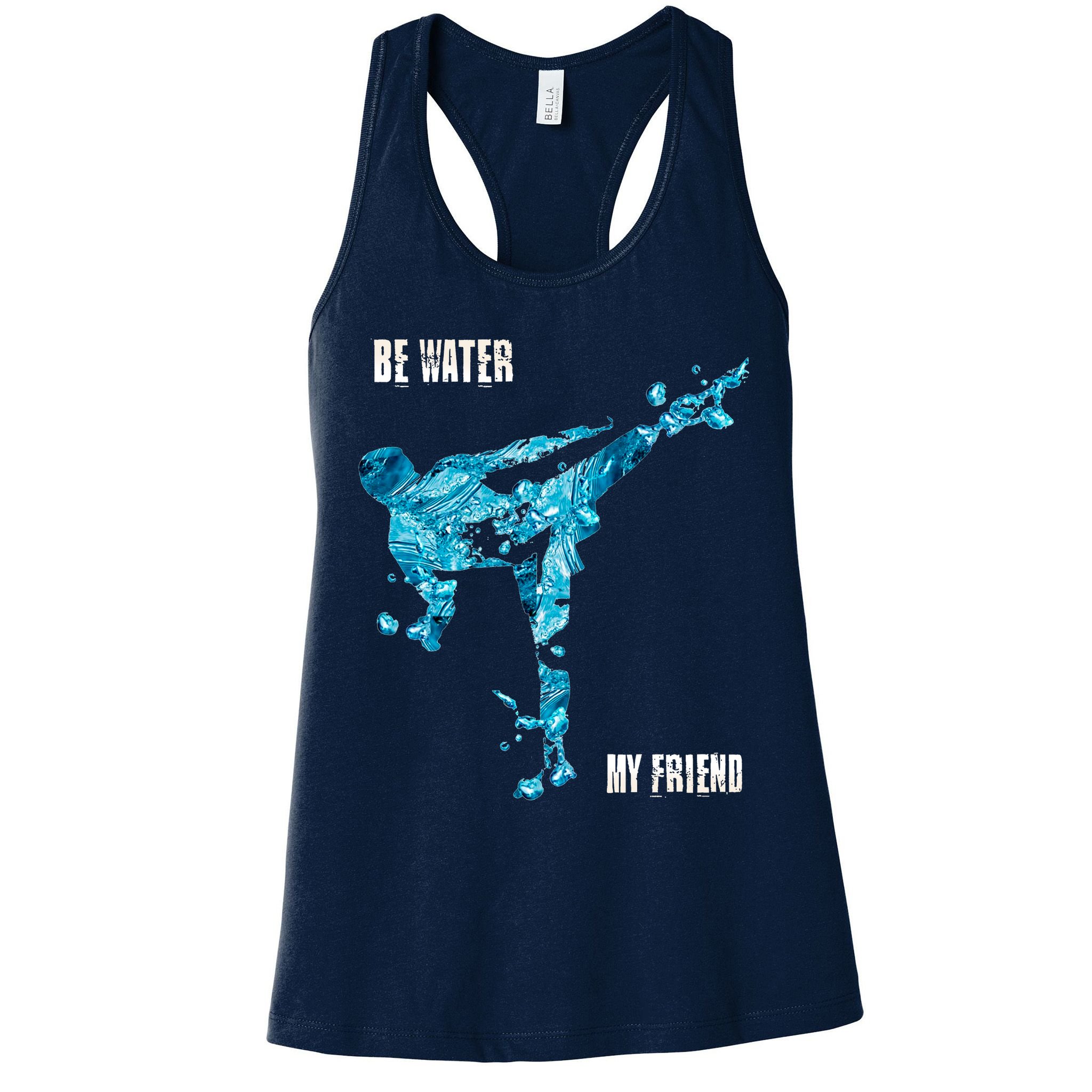 Be Water My Friend Ripple Quote Womens Tank Top