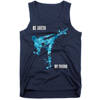 Be Water My Friend Ripple Quote Tank Top