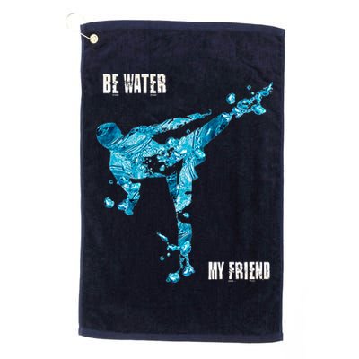 Be Water My Friend Ripple Quote Golf Towel