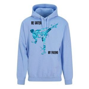 Be Water My Friend Ripple Quote Unisex Surf Hoodie