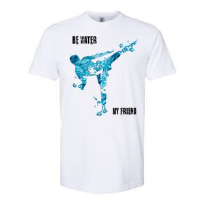 Be Water My Friend Ripple Quote Softstyle CVC T-Shirt