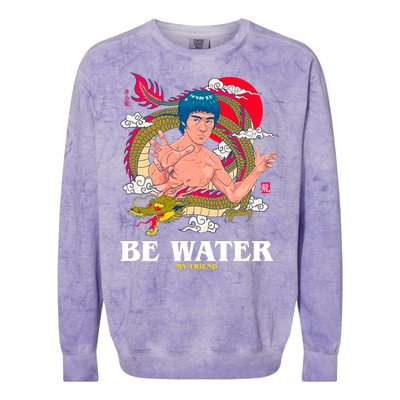 Be Water My Friend Colorblast Crewneck Sweatshirt