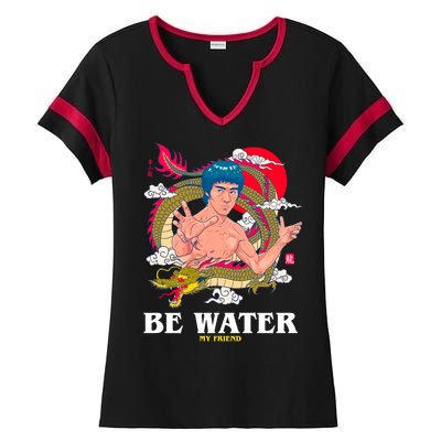 Be Water My Friend Ladies Halftime Notch Neck Tee