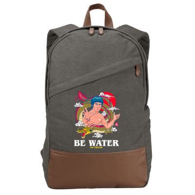 Be Water My Friend Cotton Canvas Backpack
