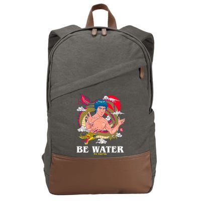 Be Water My Friend Cotton Canvas Backpack