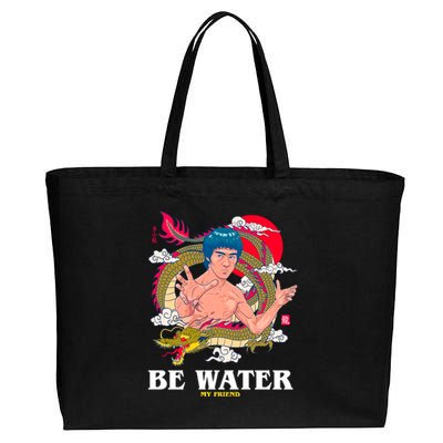 Be Water My Friend Cotton Canvas Jumbo Tote