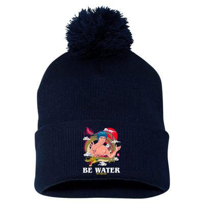 Be Water My Friend Pom Pom 12in Knit Beanie