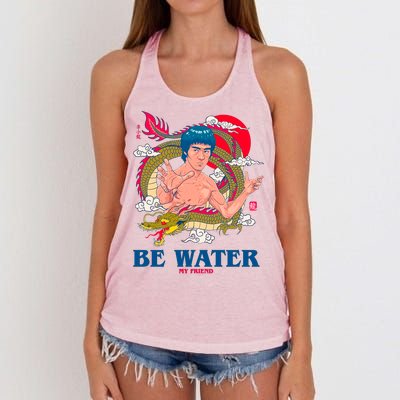 Be Water My Friend Women's Knotted Racerback Tank