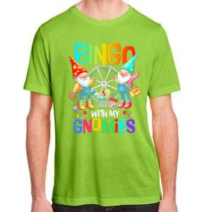 Bingo With My Gnomies Fun Bingo Gnome Squad Merry Christmas Adult ChromaSoft Performance T-Shirt