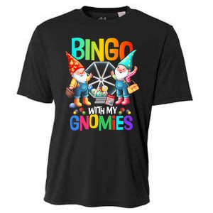 Bingo With My Gnomies Fun Bingo Gnome Squad Merry Christmas Cooling Performance Crew T-Shirt