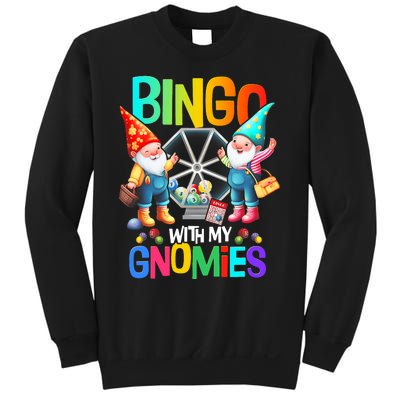 Bingo With My Gnomies Fun Bingo Gnome Squad Merry Christmas Sweatshirt