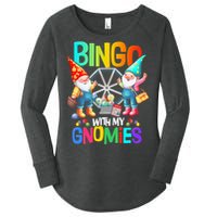 Bingo With My Gnomies Fun Bingo Gnome Squad Merry Christmas Women's Perfect Tri Tunic Long Sleeve Shirt