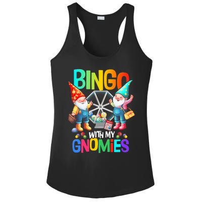 Bingo With My Gnomies Fun Bingo Gnome Squad Merry Christmas Ladies PosiCharge Competitor Racerback Tank