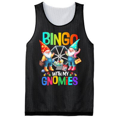 Bingo With My Gnomies Fun Bingo Gnome Squad Merry Christmas Mesh Reversible Basketball Jersey Tank