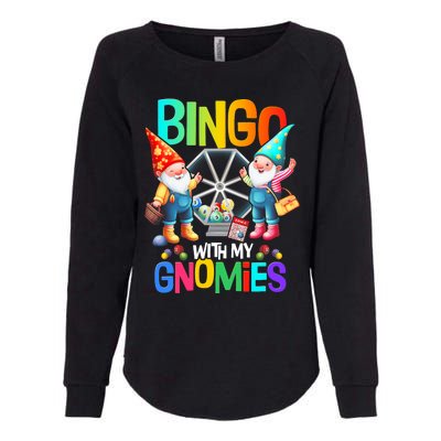 Bingo With My Gnomies Fun Bingo Gnome Squad Merry Christmas Womens California Wash Sweatshirt