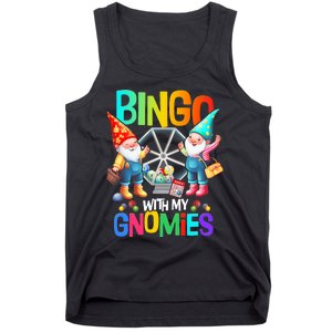 Bingo With My Gnomies Fun Bingo Gnome Squad Merry Christmas Tank Top