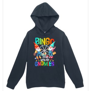 Bingo With My Gnomies Fun Bingo Gnome Squad Merry Christmas Urban Pullover Hoodie