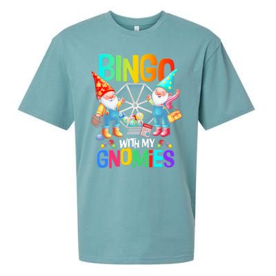 Bingo With My Gnomies Fun Bingo Gnome Squad Merry Christmas Sueded Cloud Jersey T-Shirt