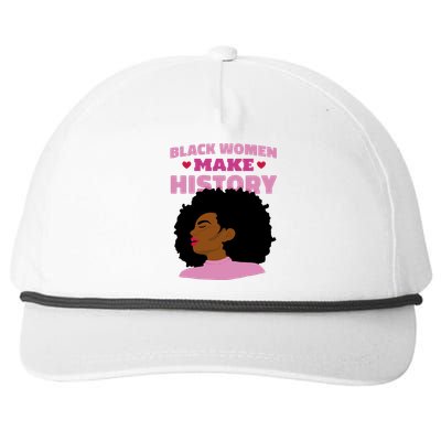 Black Women Make History Female Snapback Five-Panel Rope Hat