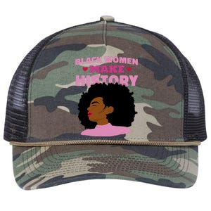 Black Women Make History Female Retro Rope Trucker Hat Cap