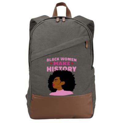 Black Women Make History Female Cotton Canvas Backpack