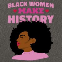 Black Women Make History Female Cotton Canvas Backpack