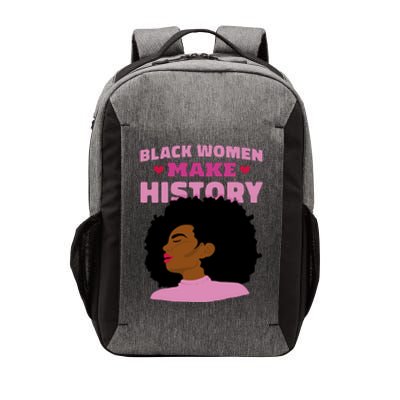 Black Women Make History Female Vector Backpack