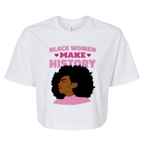 Black Women Make History Female Bella+Canvas Jersey Crop Tee