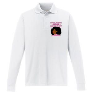 Black Women Make History Female Performance Long Sleeve Polo