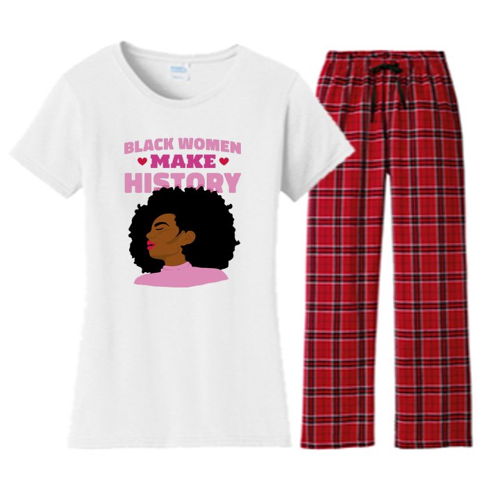 Black Women Make History Female Women's Flannel Pajama Set