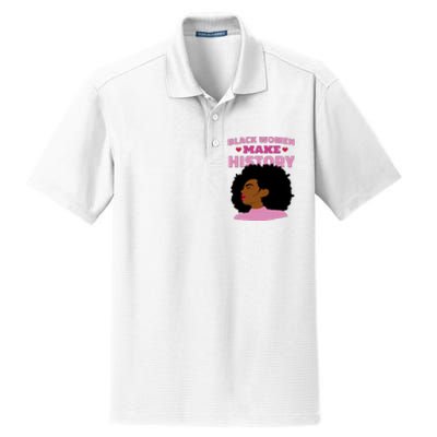 Black Women Make History Female Dry Zone Grid Polo