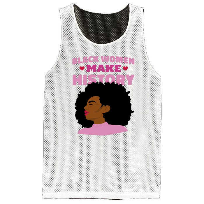 Black Women Make History Female Mesh Reversible Basketball Jersey Tank