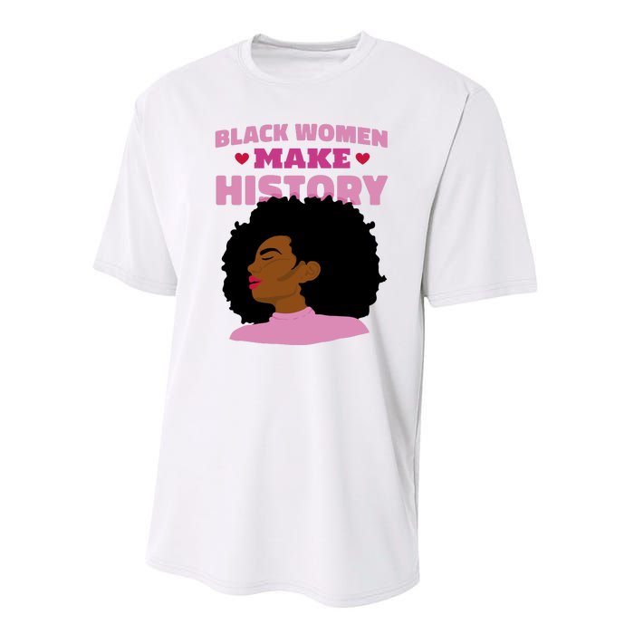 Black Women Make History Female Performance Sprint T-Shirt