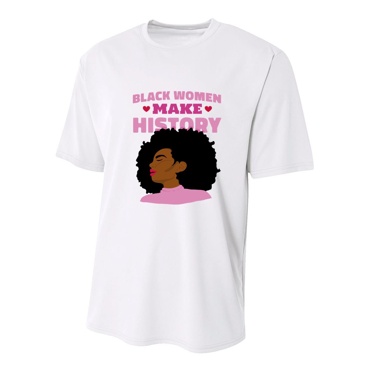 Black Women Make History Female Youth Performance Sprint T-Shirt