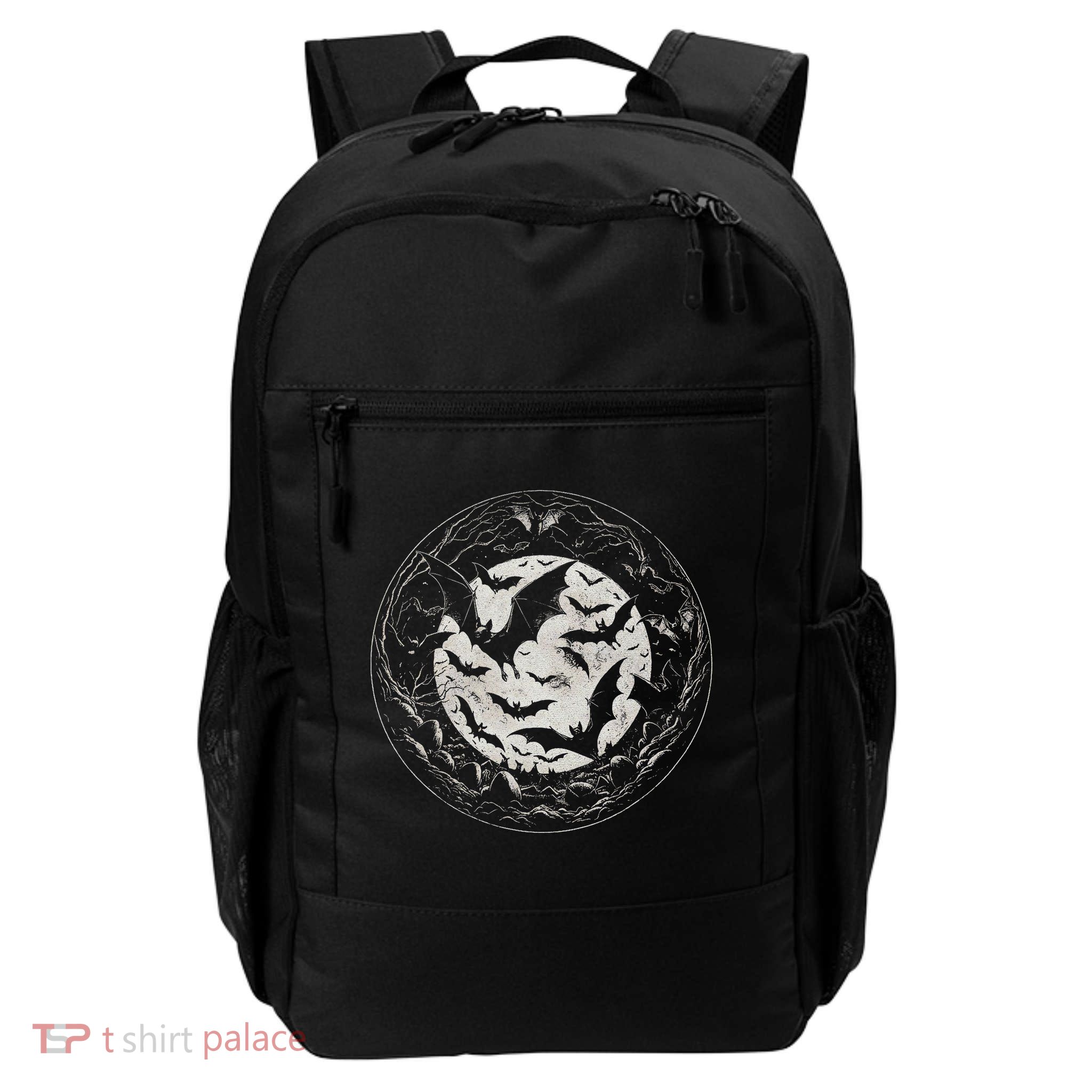 Bats With Moon Gothic Art Design For Women And Daily Commute Backpack