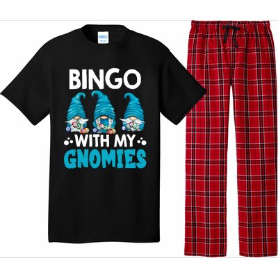 Bingo With My Gnomies Funny Bingo Gnome Pajama Set