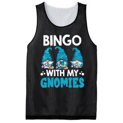 Bingo With My Gnomies Funny Bingo Gnome Mesh Reversible Basketball Jersey Tank