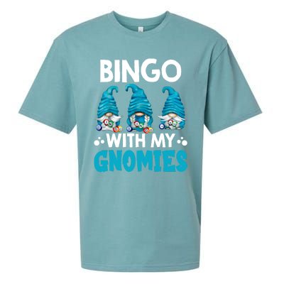 Bingo With My Gnomies Funny Bingo Gnome Sueded Cloud Jersey T-Shirt