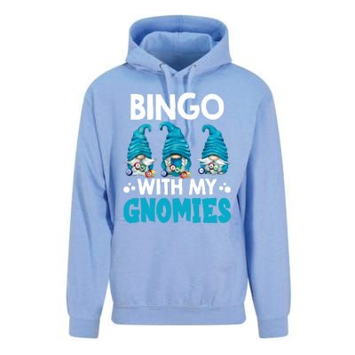 Bingo With My Gnomies Funny Bingo Gnome Unisex Surf Hoodie